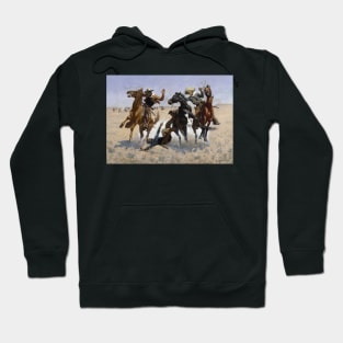 Aiding a Comrade by Frederic Remington Hoodie